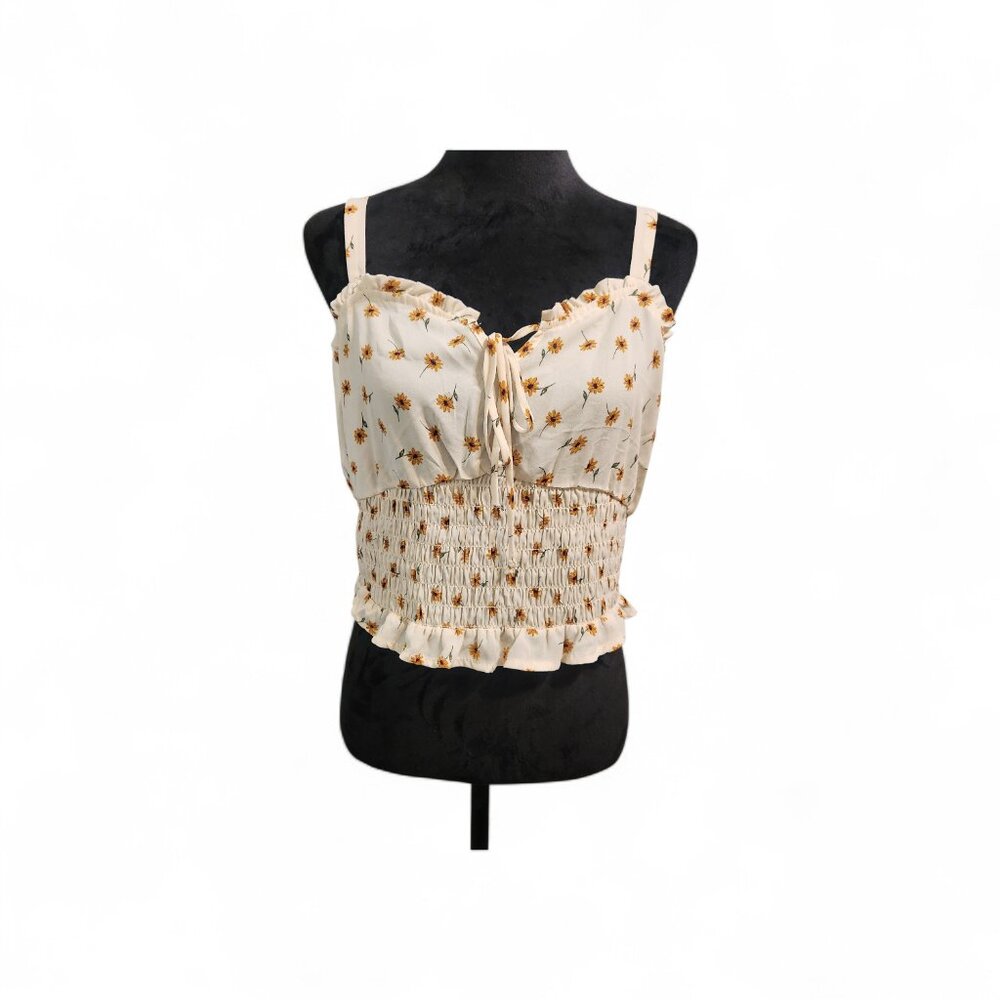 NWT Sienna Sky Daisy Cropped Top Size XL
